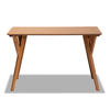 Baxton Studio Sahar Mid-Century Modern Transitional Walnut Brown Finished Wood Dining Table 175-10840-Zoro